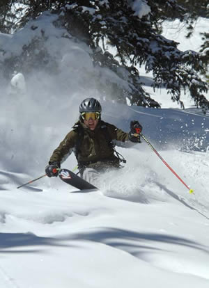 Helmets similar to the one worn by RealVail.com editor David O. Williams in this shot from Beaver Creek's Stone Creek Chutes will be mandatory for all on-mountain Vail Resorts personnel next season.