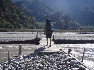 Bridges along the trek of the Annapurna Circuit