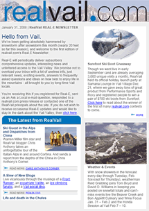 Real-E Newsletter from realvail.com