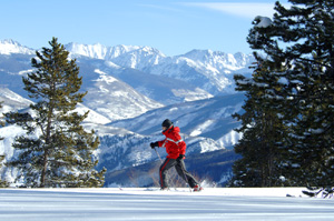 Beaver Creek Nordic guide Nate Goldberg enjoys the view from a route along the Beaver Creek Nordic park trails. 