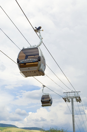 The new Riverfront Express Gondola, which connects Avon to Beaver Creek, started running for the first time Thursday, Dec. 20.
