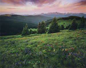 It took five early mornings and many failed attempts for the light, the mountains and the moon to align for this photograph, which shows Mount of the Holy Cross and the Holy Cross Wilderness Area.