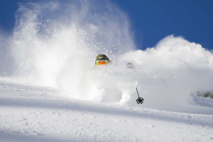 Look closely: buried underneath all that snow is a skier, enjoying the results of the latest storm Dec. 2. 