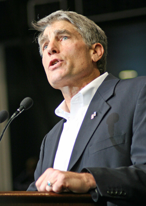 Congressman Mark Udall addressed the 10,000-plus crowd at the Colorado Democratic Convention Saturday, May 17, vowing to reach across the aisle.
