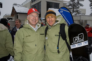 Arn Menconi, right, with Sen. Ken Salazar at Vail earlier this season, lost his bid to be Eagle mayor last week, firing up some local Republicans.