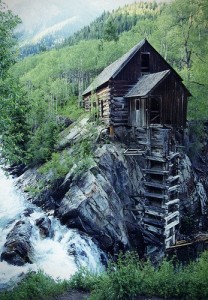 The Lost Horse Mill on the Elk Mountain Range's Crystal River near Marble, Colo. -- a rare bit of historical development in a largely roadless area.