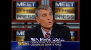 Colorado's next U.S. Senator, Democrat Mark Udall, on Meet the Press in September.