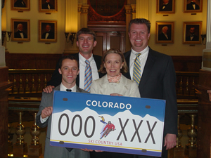 Colorado Ski Country USA License Plate