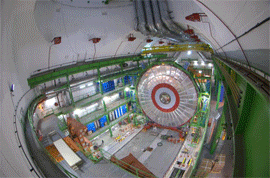 The Large Hadron Collider’s CMS detectors being installed.