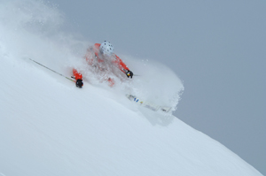 The skiing on Vail Pass can be as good as anywhere on Vail Mountain, as Tyson Bolduc displays above. 