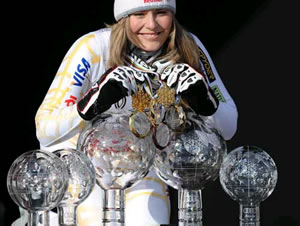 Lindsey Vonn continues marathon tour leading up to 2010 Vancouver Olympics