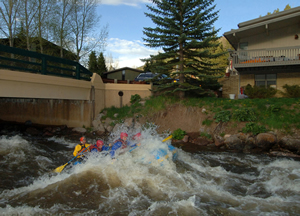 Gore Creek through Vail Village provides a surprisingly powerful punch during peak runoff season.