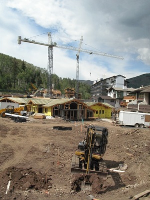 Construction still continues on some new projects in the Vail Valley, but the pace has slowed just as quickly as foreclosure rates have risen.