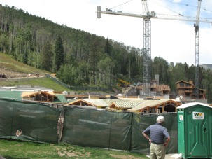 A visitor eyes the Front Door project at the base of Vail's Vista Bahn chairlift. A seemingly endless slate of redevelopment projects has become a hot topic in the Vail Town Council race.