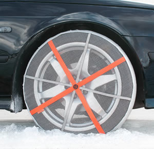 The AutoSock from Norway is being billed as a cheaper, easier-to-use and more effective alternative to convential steel tire chains.