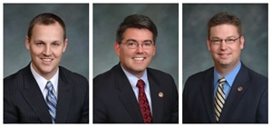 Left to right, state Sen. Josh Penry (R-Grand Junction), Rep. Cory Gardner (R-Yuma) and Rep. Frank McNulty (R-Highlands Ranch)are reportedly backing a nonprofit corporation out of Virginia called Western Skies, which hopes to influence key state senate races on the oil and gas issue.