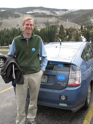 Boulder conservationist Will Shafroth has been touring the 2nd Congressional District of Colorado, which includes Vail, in a Toyota Prius hybrid. Shafroth petitioned his way onto the Aug. 12 Democratic primary ballot