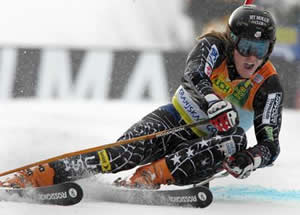 Ted Ligety of Park City, Utah, shown here winning a giant slalom Saturday in Slovenia, has a shot at the World Cup GS title in Bormio, Italy, this week.