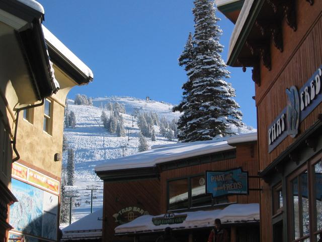 A view from Targhee's cozy base village.