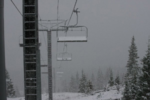 Picture this: snow on Breck's lifts, Vail's Gore Range